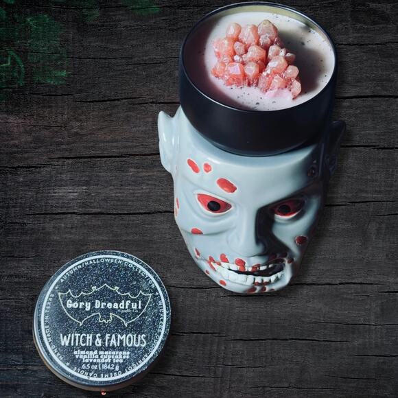 Witch & Famous Wickless Candle: Almond Macarons Vanilla Cake Lavender Tea Scent - Picture 5 of 8